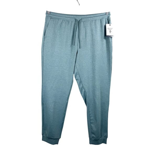 Penguin Sport pull on jogger performance athleisure comfy blue 90s z XL - Picture 1 of 9
